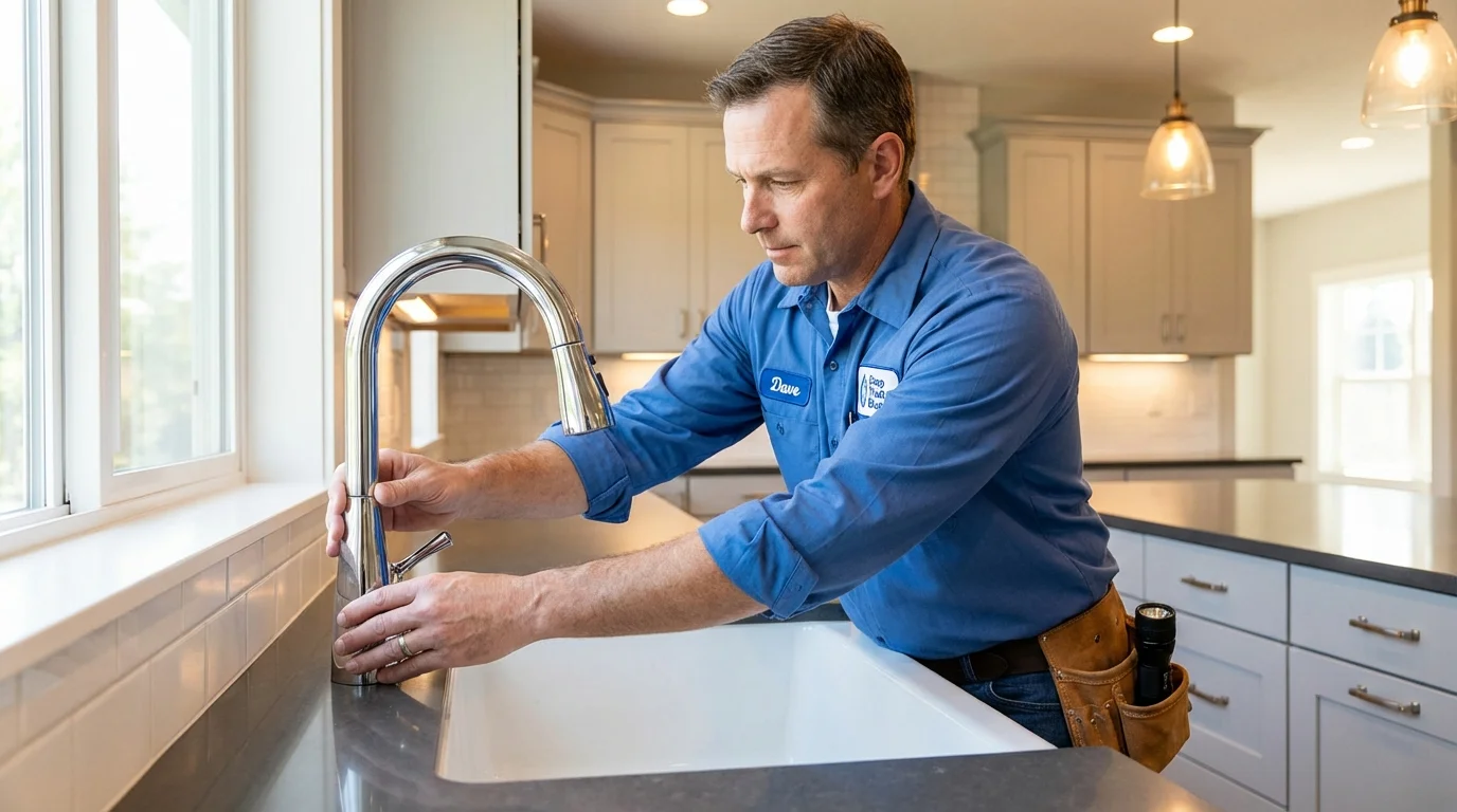 Kitchen faucet installation by Johns Plumbing LLC in Itasca